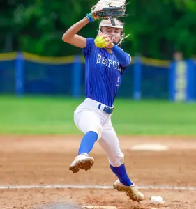 Alyx Rossi strikes out 18 more, Bedford shuts out Tewksbury, 6-0