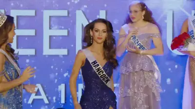 Jordon Hudson sports sour look on her face after failing to win Miss Maine USA pageant in front of beau Bill Belichick