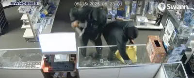 Pair of hammer-wielding, masked crooks steal thousands of dollars worth of Pokémon cards from 2 stores