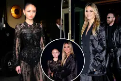 Heidi Klum and daughter Leni twin in all-black looks — with opposite styles
