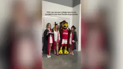NJ mascot reveals secret identity at college graduation