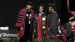 Mother-and-daughter graduates pick up diplomas side by side at Barry University