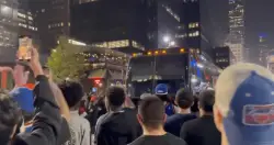 Knicks fans swarm Celtics team bus in wild scene after Game 6 beatdown